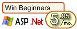 Windows Beginners Hosting - ASP .Net - $5.95 per month 
